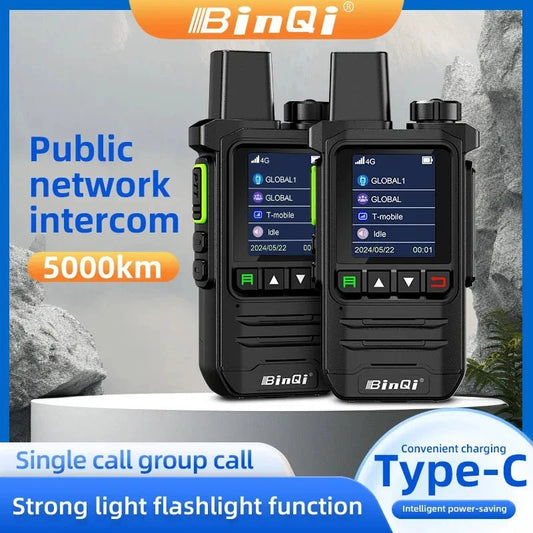 BINQI-K6 4G POC Walkie Talkie - 5000km Global Range - MANDOTOS