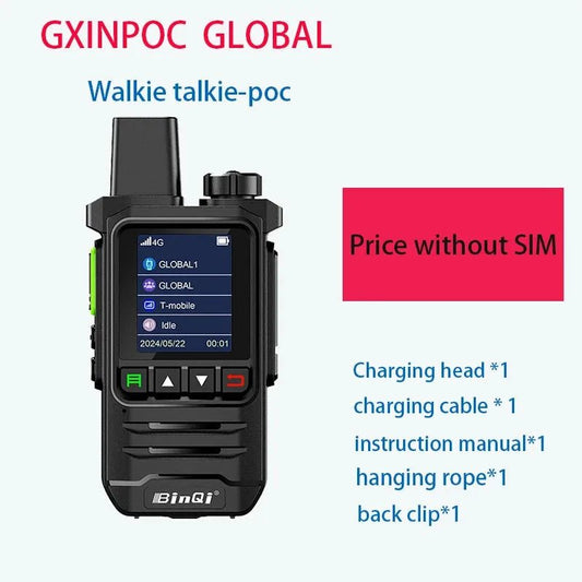 BINQI-K6 4G POC Walkie Talkie - 5000km Global Range - MANDOTOS