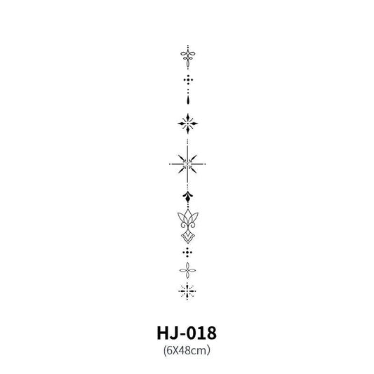 Botanical Spine Tattoo Decal - MANDOTOS
