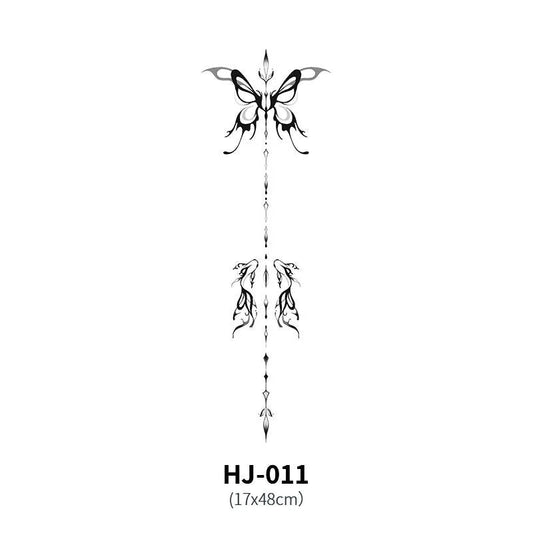 Botanical Spine Tattoo Decal - MANDOTOS