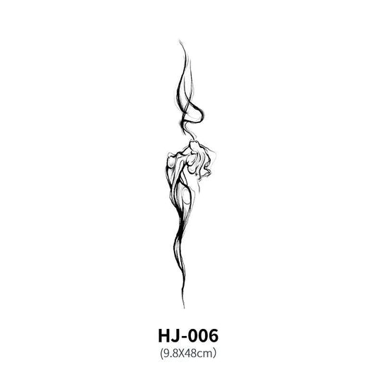 Botanical Spine Tattoo Decal - MANDOTOS