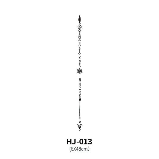 Botanical Spine Tattoo Decal - MANDOTOS