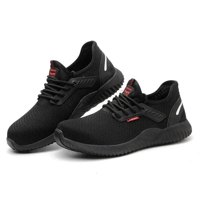 Mandotos breathable safety shoes with anti-smashing protection for work safety, featuring durable design and comfortable fit.
