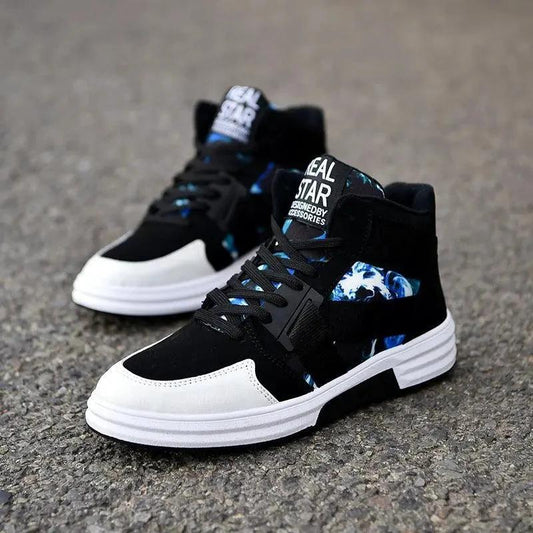 Camouflage High-Top Lace-Up Shoe - MANDOTOS