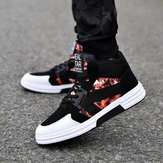 Camouflage High-Top Lace-Up Shoe - MANDOTOS