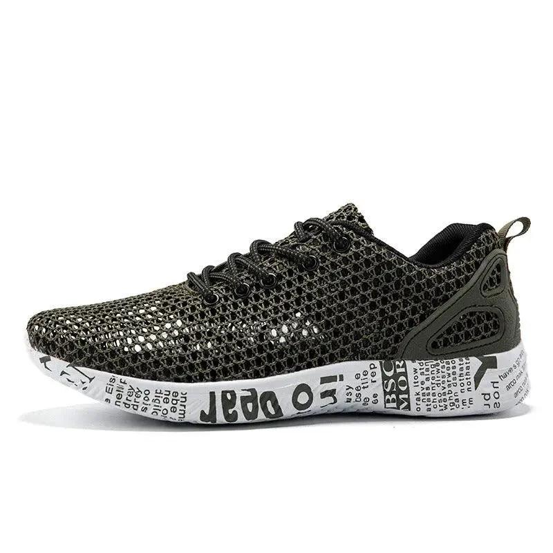 Mandotos men's casual breathable sneakers with hollow lace design, lightweight board shoes for everyday wear