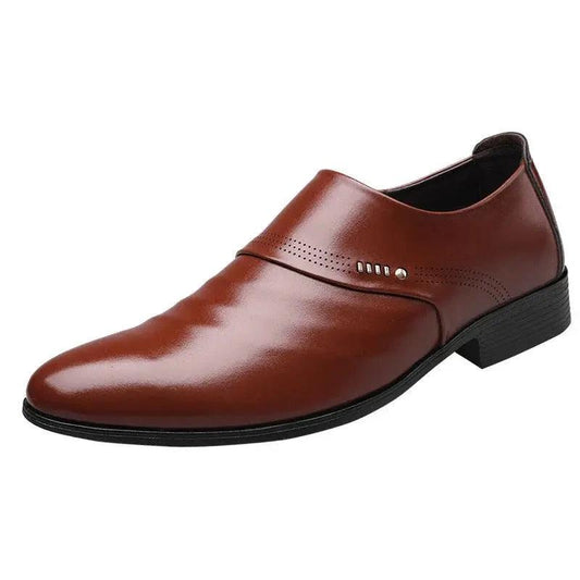 Casual pointed toe shoes men leather shoes men - MANDOTOS