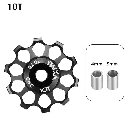 Mandotos ceramic bicycle guide wheel for rear derailleur, bearing axis adapter, jockey wheel, 10T-17T, bike guide roller, rear derailleur part