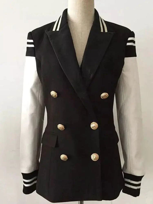 Chic Leather Blazer Coat - MANDOTOS