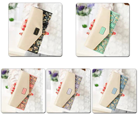 Chic Women's Leather Clutch Wallet & Card Holder - MANDOTOS