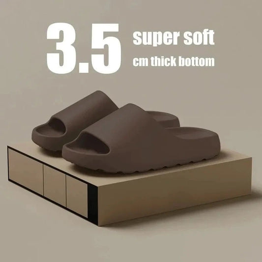 Mandotos Coconut Slippers with thick soles, soft bottom EVA slides for men and women, perfect for summer beach fashion.