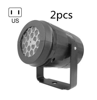 Christmas Party Lights Snowflake Projector Light Led Stage Light Rotating Xmas Pattern Outdoor Holiday Lighting Garden Christmas Decor - MANDOTOS