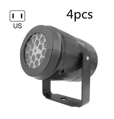 Christmas Party Lights Snowflake Projector Light Led Stage Light Rotating Xmas Pattern Outdoor Holiday Lighting Garden Christmas Decor - MANDOTOS