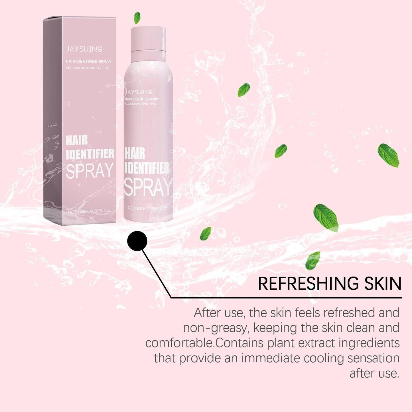 Mandotos Hair Identifier Spray for Face Dermaplaning, a women's grooming tool used to highlight facial hair before skincare.