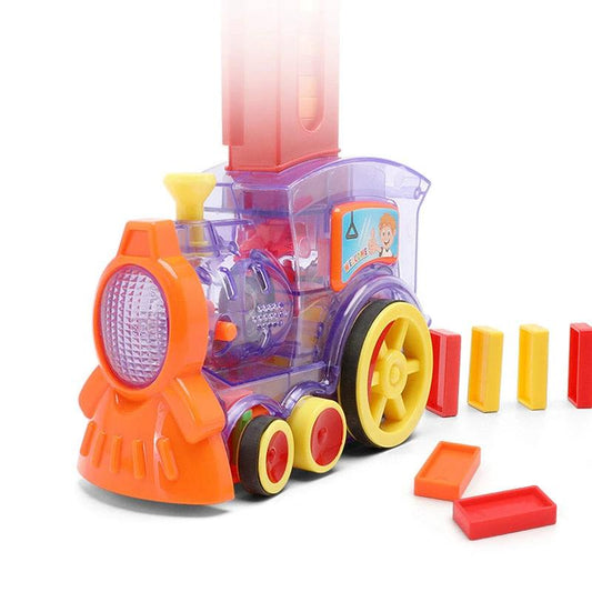 Mandotos Domino Train Toy Electric Automatic Building Blocks Set for Creative STEM Learning - MANDOTOS