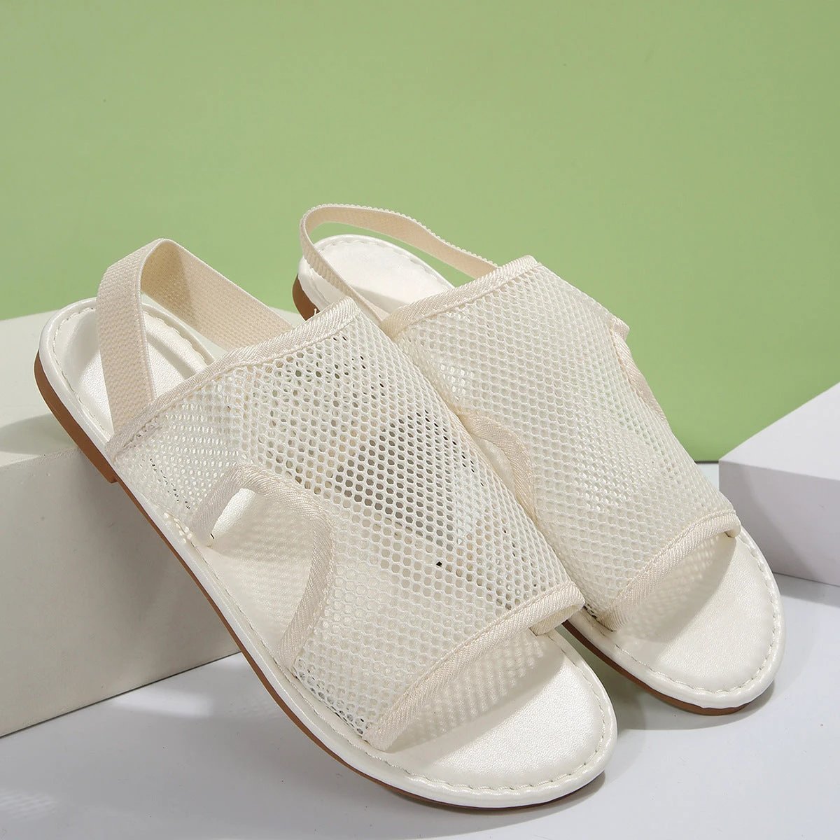 New Mesh Sandals Summer Casual Breathable Flat Shoes For Women Men Beach Shoes - MANDOTOS