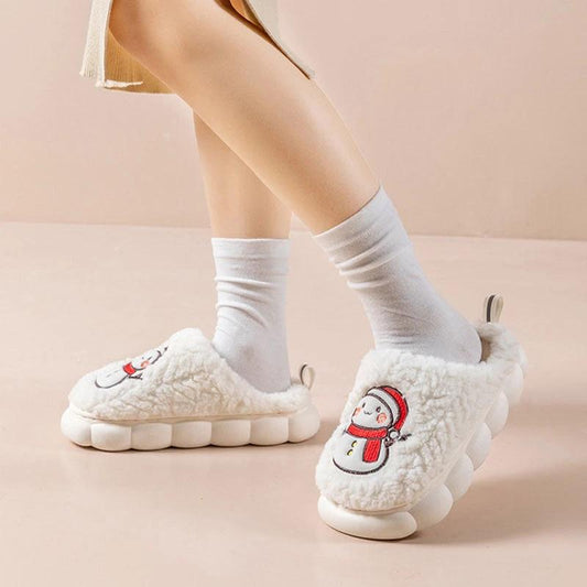 Snowman Slippers - Winter Plush Anti-Slip Couple Home Shoes - MANDOTOS