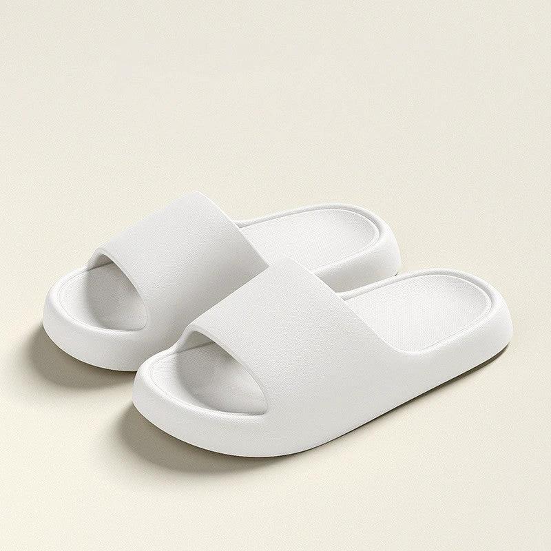 Solid Thick-soled Home Slippers Summer Non-slip Floor Bathroom Slipper For Women Men's House Shoes - MANDOTOS