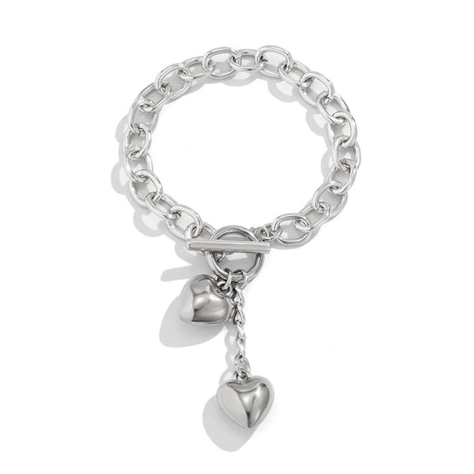 Thick Chain Lock and Key Pendant Necklace - Trendy Fashion Jewelry - MANDOTOS