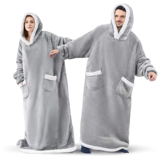 Winter TV Hoodie Blanket Winter Warm Home Clothes Women Men Oversized Pullover With Pockets - MANDOTOS