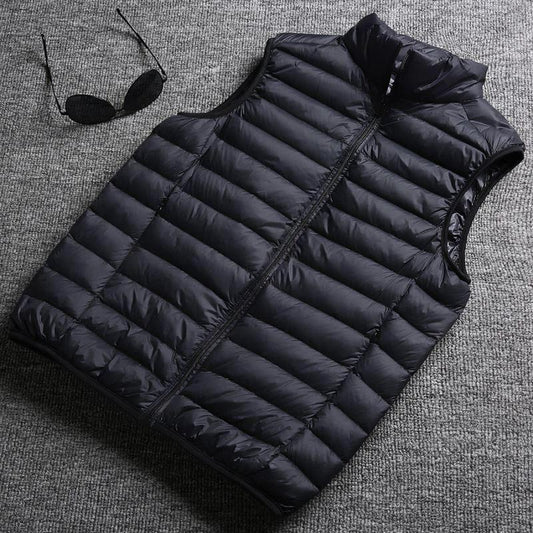 Winter White Duck Down Ultralight Sleeveless Vest - Embrace Effortless Style & Warmth - MANDOTOS