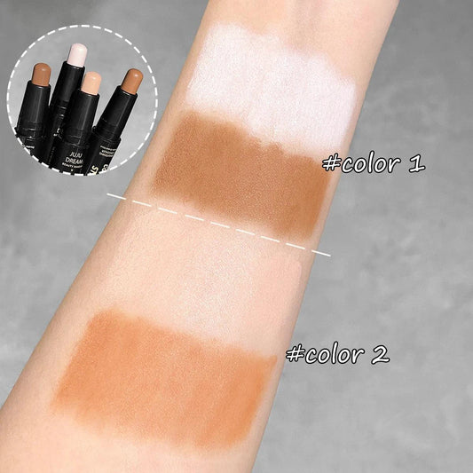 Double Ended Dual Purpose High Light Trimming Stick Three Dimensional Contour Nose Shadow Facial Shape Brighten and Trim - MANDOTOS