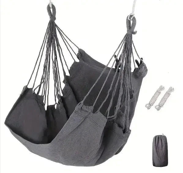 Mandotos Easy-Install Indoor Outdoor Swing Chair with cushioned seat and sturdy hanging ropes for versatile use.