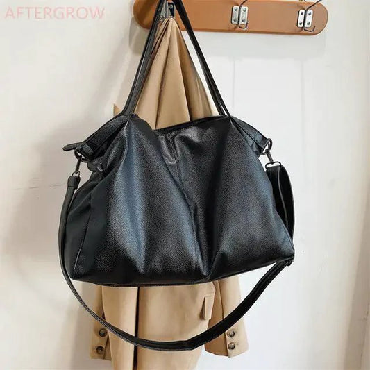 Elegant Leather Carryall - MANDOTOS