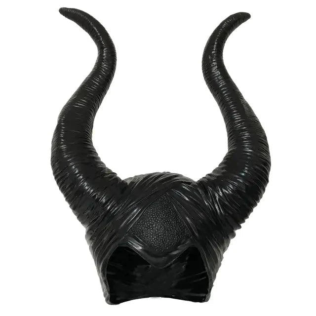Mandotos Enchantress Horns Headpiece featuring elegant, curved horn design for fantasy costumes or cosplay accessories.