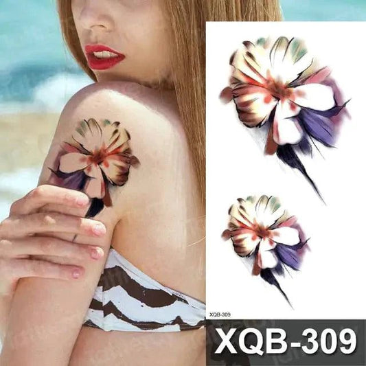Floral Essence Body Art Tattoo - MANDOTOS