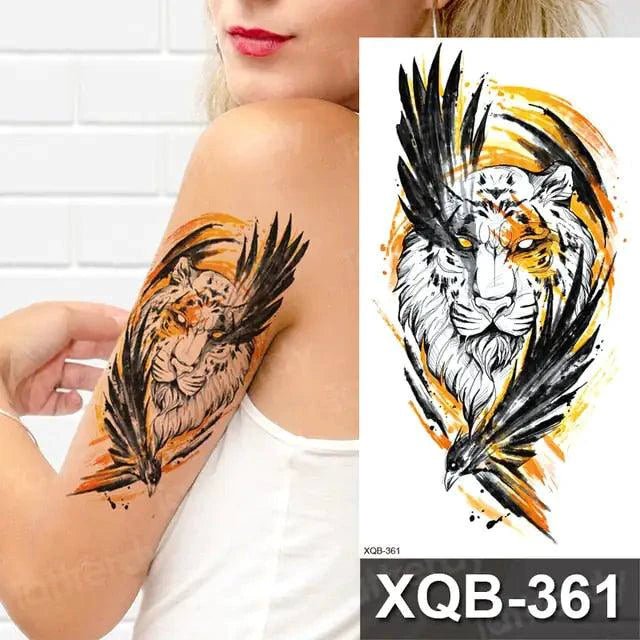 Mandotos Floral Essence Body Art Tattoo featuring vibrant floral designs on skin for temporary body decoration.