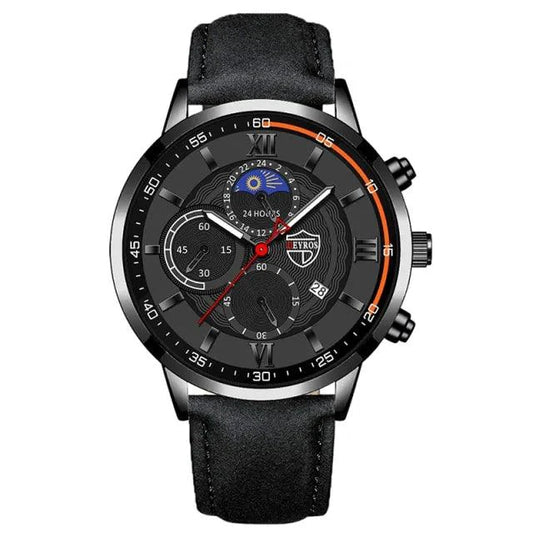 Gent's Classic Leather Timepiece - MANDOTOS
