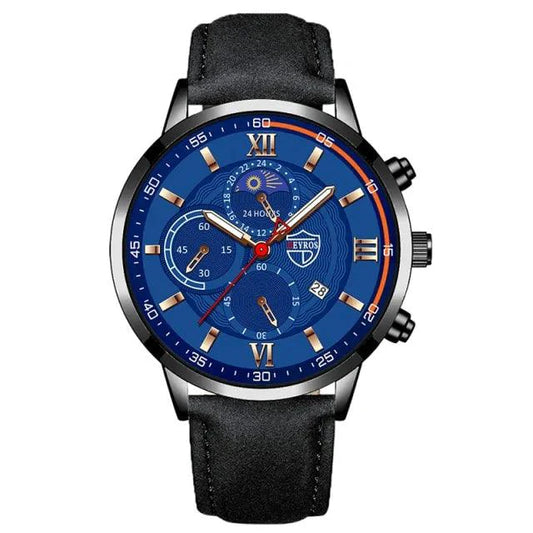 Gent's Classic Leather Timepiece - MANDOTOS
