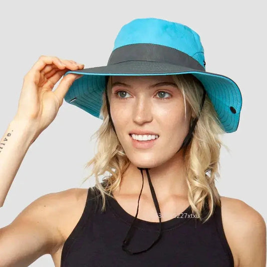 Girls' Ponytail UV Shield Sun Hat - MANDOTOS