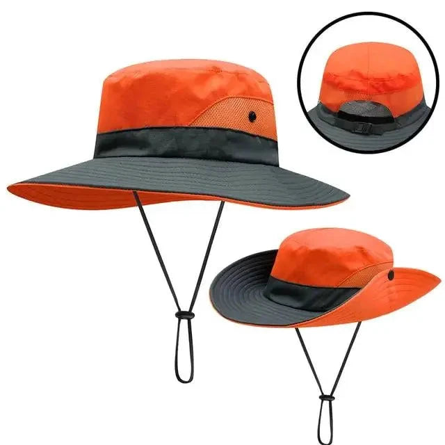 Girls' Ponytail UV Shield Sun Hat by MANDOTOS featuring a wide brim and adjustable strap for sun protection and comfort