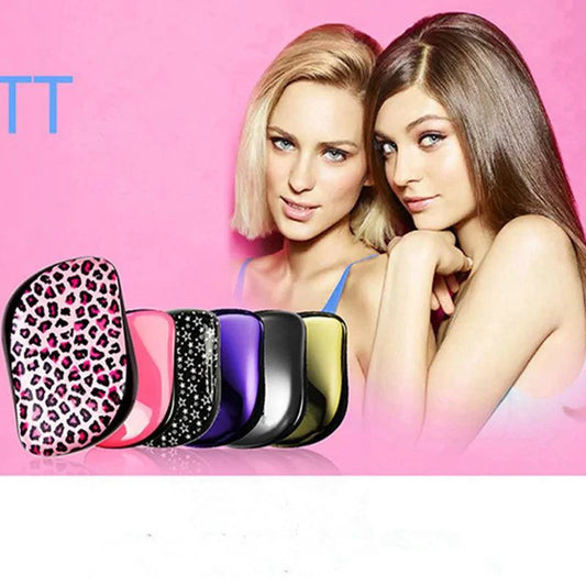 GlamWave Luxe Hair Styling Brush with Detangling Bristles for Effortless Shine - MANDOTOS
