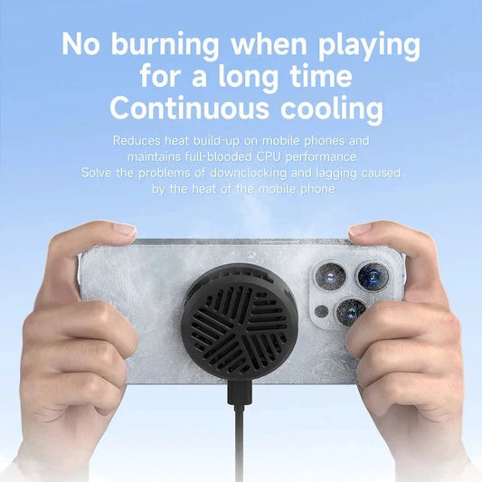 Hagibis Magnetic Cell Phone Cooler Universal Cooling Fan Mobile Phone Radiator for iPhone 16 Pro Black Shark Gaming Live Stream - MANDOTOS
