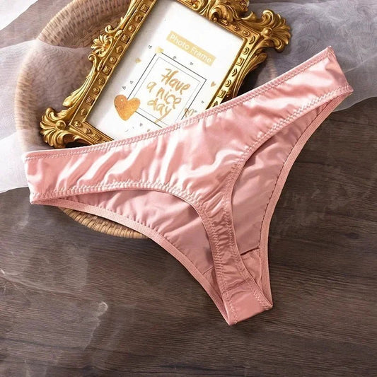 Ice Silk Panties Women Lingerie Underwear Low Waist Seamless Quick-drying Skin-friendly Breathable Briefs Women Intimates Brief MANDOTOS
