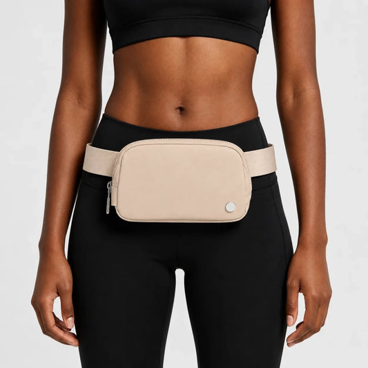 Mandotos International 1L breathable women's fanny pack, ideal for travel and outdoor activities, with adjustable strap and compact design.
