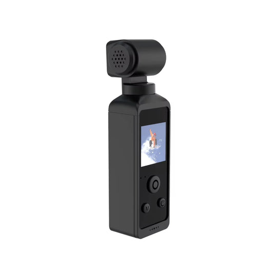 Mandotos International 4K Vlog Camera with 270° rotatable lens and waterproof case, ideal for outdoor vlogging and filming.