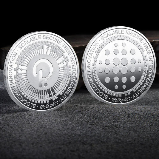 Bitcoin BTC ETH ADA XLM SHIB DOGE XRP SOL DOT LINK LTC UNI Coin Physical Metal Crypto Currency Coin Collection with Plastic Case - MANDOTOS INTERNATIONAL