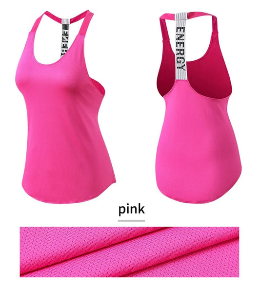 Black sleeveless yoga top for women by MANDOTOS INTERNATIONAL, backless fitness shirt, stretchy and comfortable for active wear.