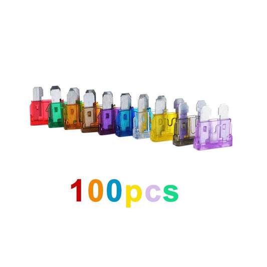 Mandotos International 100-piece car protection fuse kit with assorted fuses for vehicle electrical safety and replacement.