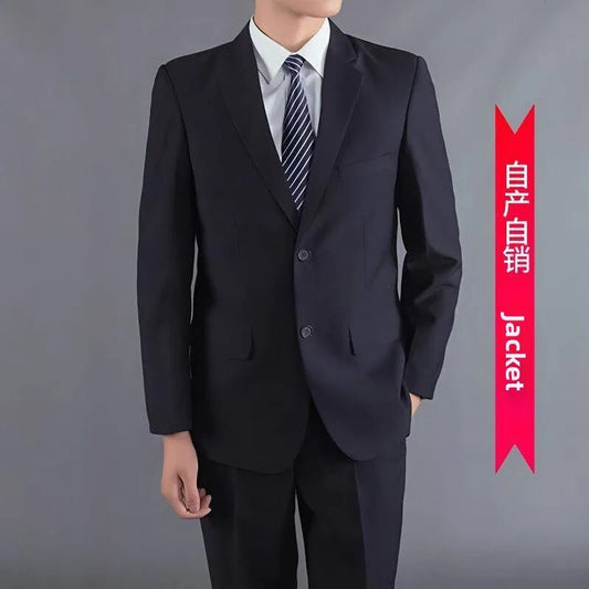 Mandotos International men's casual two-piece suit featuring a youthful style, cotton fabric, suitable for spring, summer, and autumn.