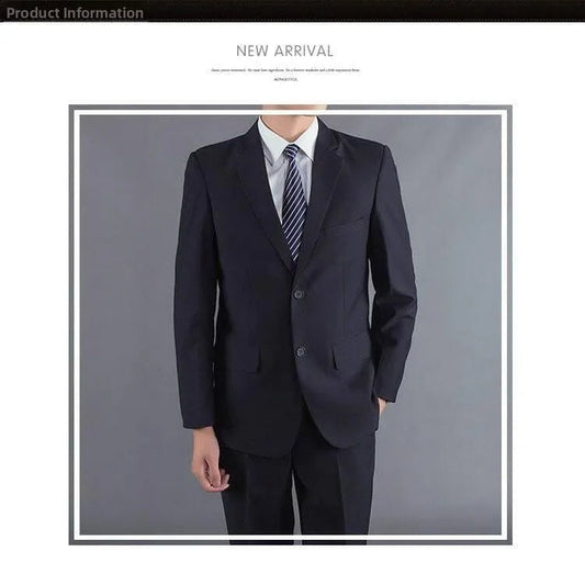Mandotos International men's casual two-piece suit with cotton fabric, featuring a youthful style, suitable for spring, summer, and autumn.