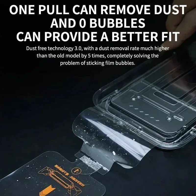 Dust-Free Oleophobic Screen Protector for iPhone 14-15, XS-XR, 16-17 - Easy Install Glass - MANDOTOS INTERNATIONAL