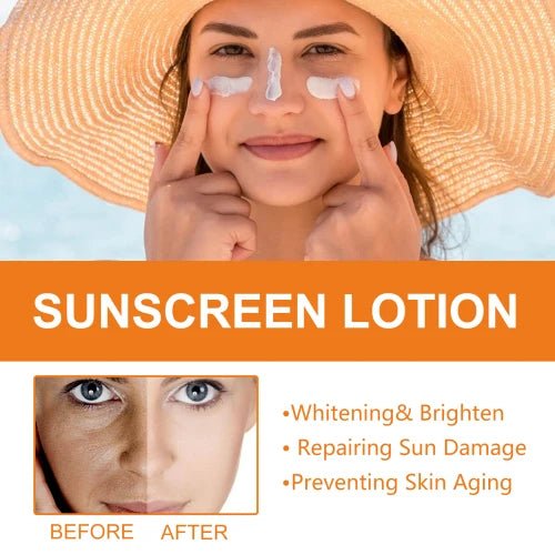 Mandotos International EELHOE Sunscreen Lotion with SPF 50, hydrating UV protection, shown in a bottle with a pump dispenser.