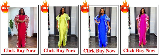Elegant African V-neck Maxi Dress for Wedding Party - MANDOTOS INTERNATIONAL