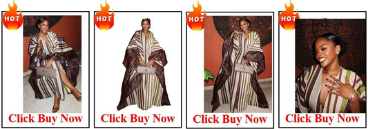 Elegant African V-neck Maxi Dress for Wedding Party - MANDOTOS INTERNATIONAL