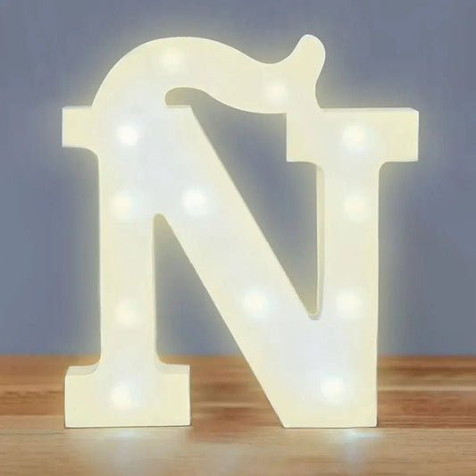 Mandotos International ELEGATE LED 54 N 3D LED letter spotlight lamp, decorative alphabet letter N with illumination, Mexico-themed decor